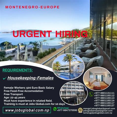 montenegro job vacancy 2023